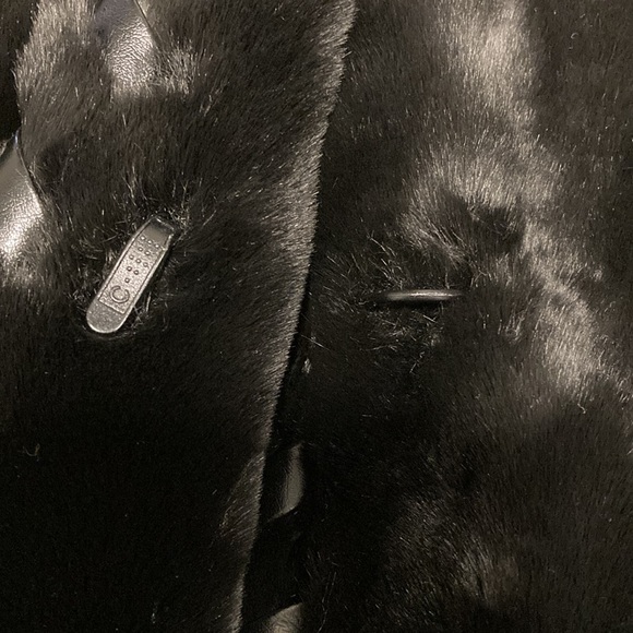 NWOT - Jones New York Ladies Black Hooded Faux Fur Woven Trim Coat - Sz M* - Picture 12 of 15